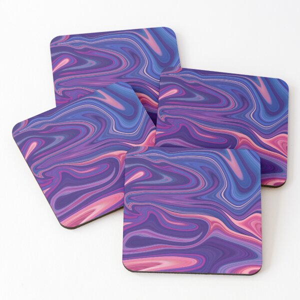 Item preview, Liquid Marble - Fruid Color Pouring Art Print ( Pink, Purple ,Blue ) designed and sold by ShawnDzign.