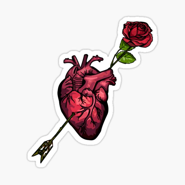Sticker Herz Mit Pfeil Redbubble