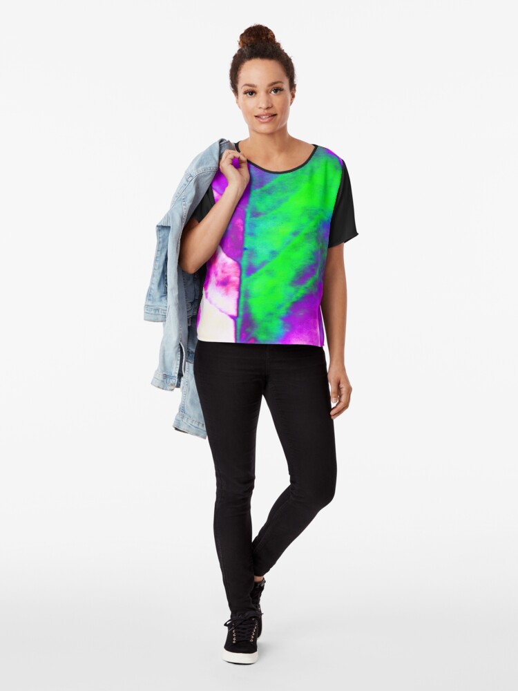 Alternative Ansicht von Autumn leaf colorful - Herbstblatt bunt Chiffon Top