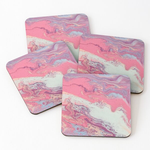 Item preview, Liquid Marble - Fruid Color Pouring Art Print ( Pink, white, Blue ) designed and sold by ShawnDzign.