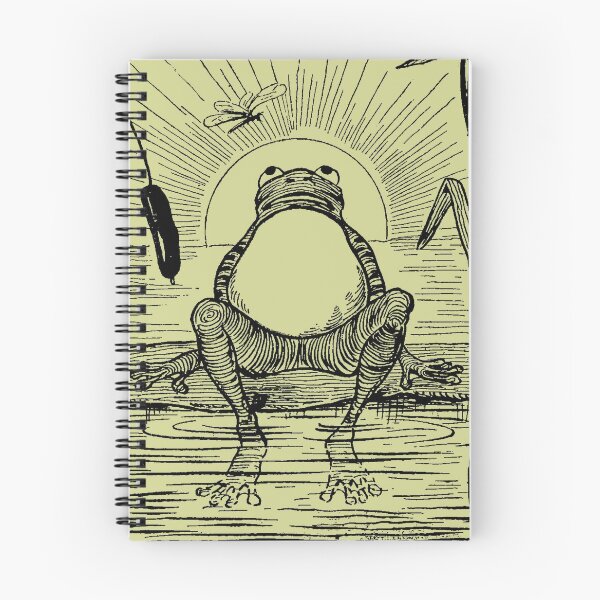 Item preview, Emo Vintage Cottagecore Green Frog: Cute Frogge with Dragonfly on Lilypad Pond, Lonely Froggy Naturecore Illustration, Botanical Meadowcore by the Lake designed and sold by MinistryOfFrogs.