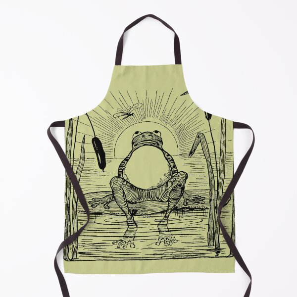 Item preview, Emo Vintage Cottagecore Green Frog: Cute Frogge with Dragonfly on Lilypad Pond, Lonely Froggy Naturecore Illustration, Botanical Meadowcore by the Lake designed and sold by MinistryOfFrogs.