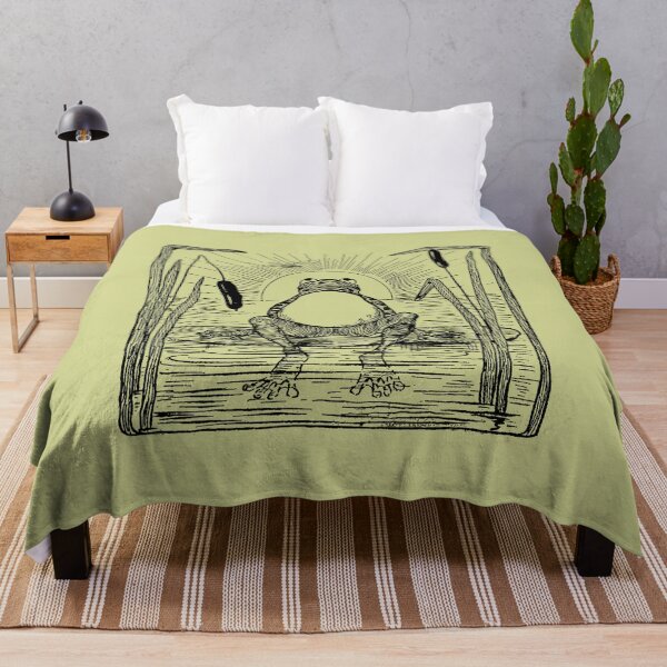 Item preview, Emo Vintage Cottagecore Green Frog: Cute Frogge with Dragonfly on Lilypad Pond, Lonely Froggy Naturecore Illustration, Botanical Meadowcore by the Lake designed and sold by MinistryOfFrogs.