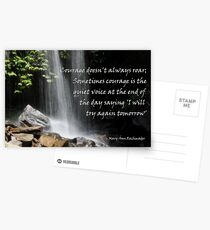 Courage doesn't always roar....... Postcards