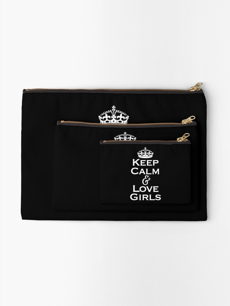 Alternate view of Keep Calm & Love Girls Zipper Pouch