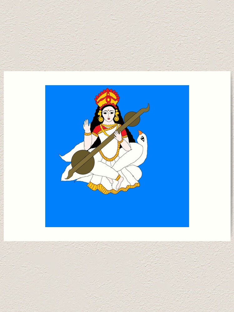 Saraswati Puja Painting With WaterColour|Saraswati Puja Painting|Maa Saraswati  Drawing Easy | Watercolor art lessons, Easy drawings, Art drawings for kids