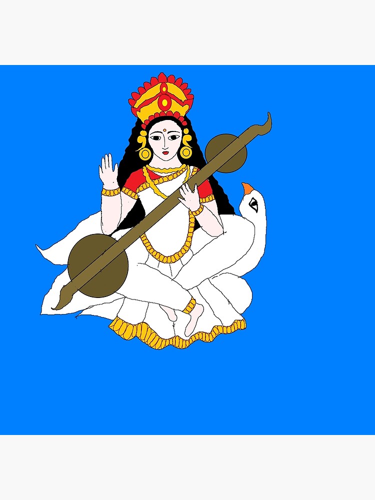 Saraswati-IV Bengal Pattachitra – kalkattevaali.in