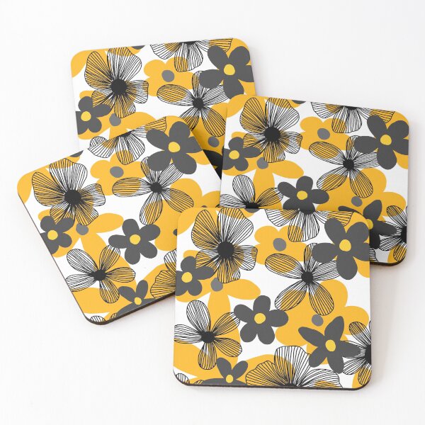 Item preview, "beautiful abstract yellow floral bohemian pattern" designed and sold by tudoo.
