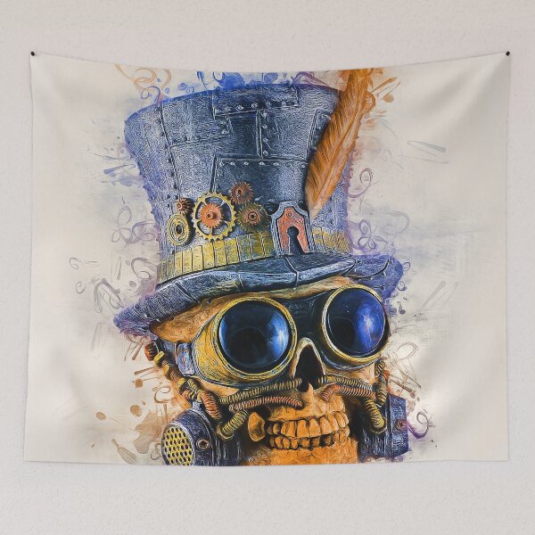 Item preview, Steampunk Skull Art designed and sold by MitchellAK.