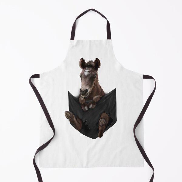 Item preview, Adorable Horse Pony Brown Sitting on Pocket designed and sold by Barnissim.