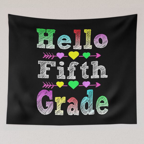 Item preview, Hello 5th Grade Back To School Girl Student Teacher Hearts  designed and sold by JethroShop.