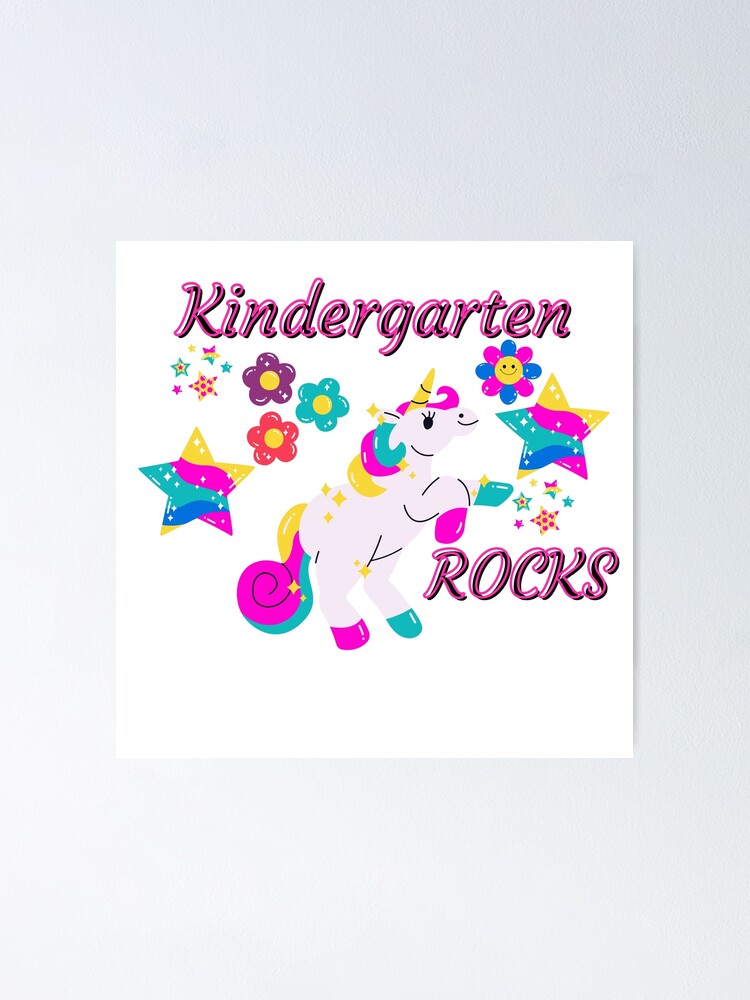 Thumbnail 1 of 3, Poster, KINDERGARTEN ROCKS designed and sold by passiveink.
