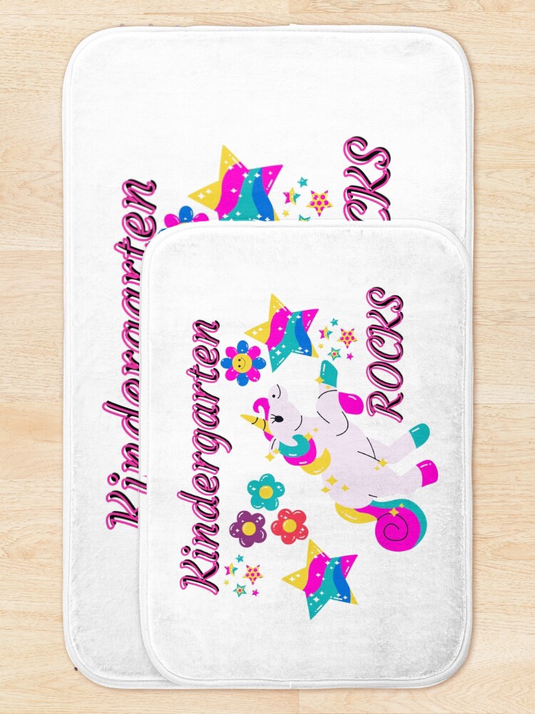 Thumbnail 5 of 6, Bath Mat, KINDERGARTEN ROCKS designed and sold by passiveink.