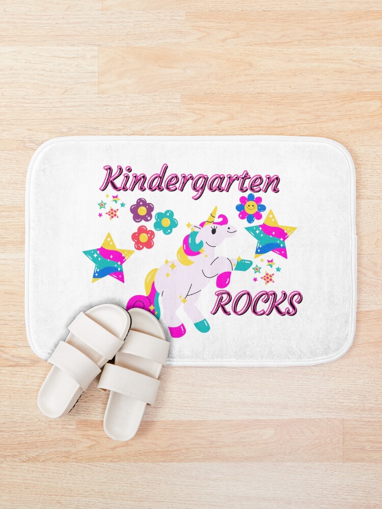 Thumbnail 1 of 6, Bath Mat, KINDERGARTEN ROCKS designed and sold by passiveink.