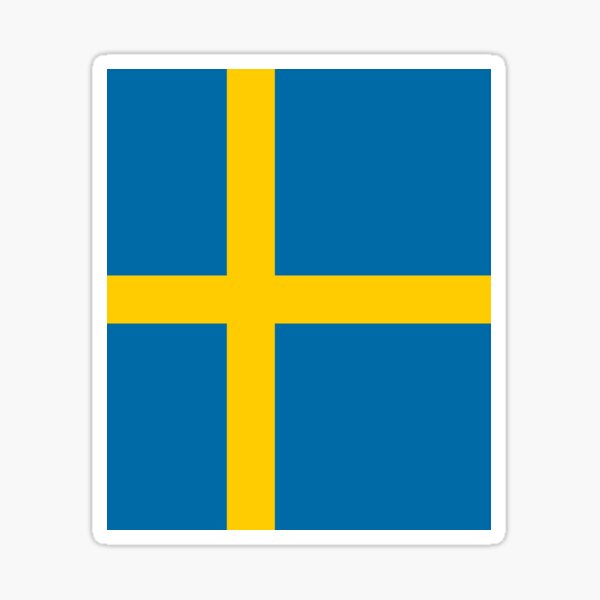 Swedish Flag, Flag of Sweden Sticker