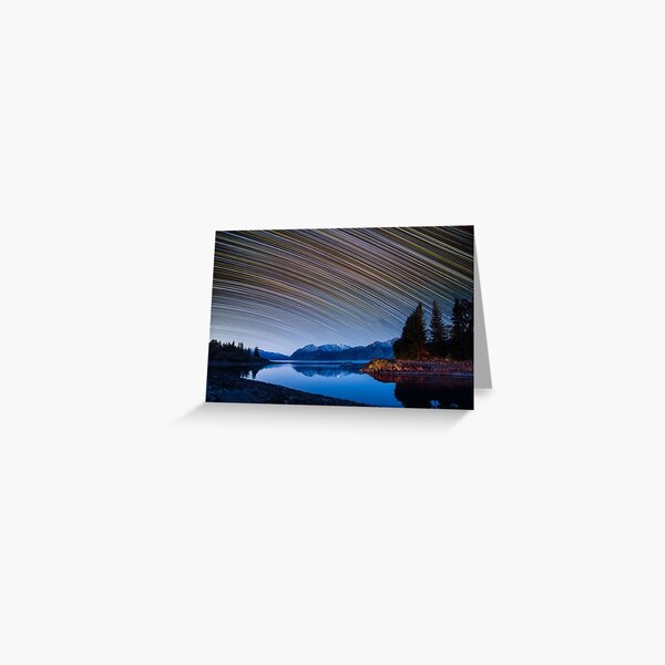 Item preview, Calm Mountain Lake startrails designed and sold by focuscreative.