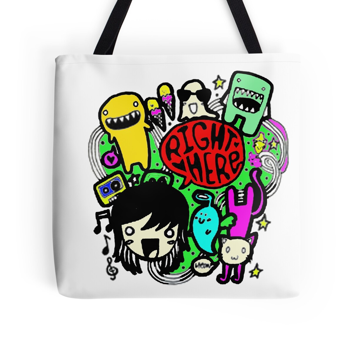 Gambar Doodle Tote Bags By Khewoy89 Redbubble