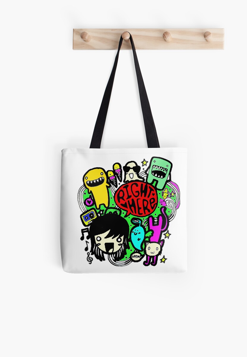 Gambar Doodle Tote Bags By Khewoy89 Redbubble