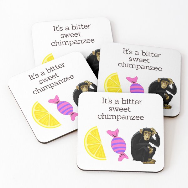 Item preview, bitter sweet chimpanzee t shirt designed and sold by JimMacShirts.