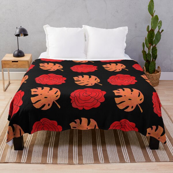 Item preview, Red Roses & Orange Leaves Pattern designed and sold by rainestore.