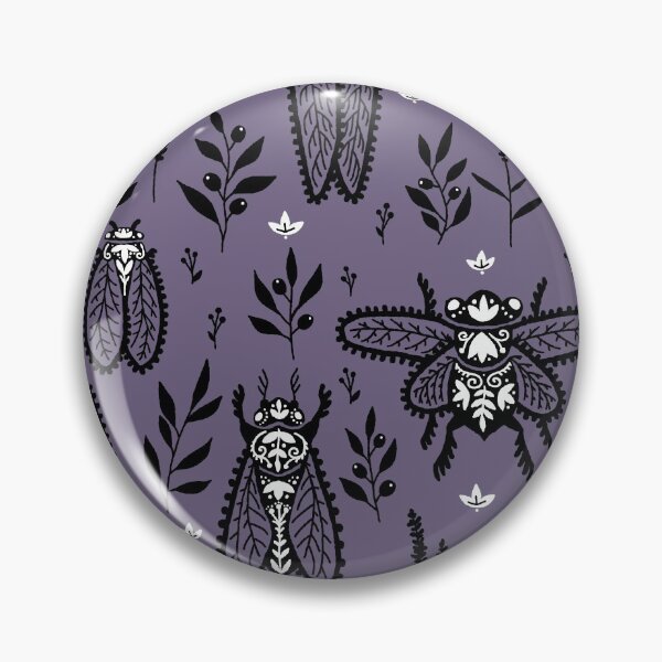 Item preview, Cicadas and herbs of Provence on a lavender background. The folk style of Hugge. designed and sold by NLobes.
