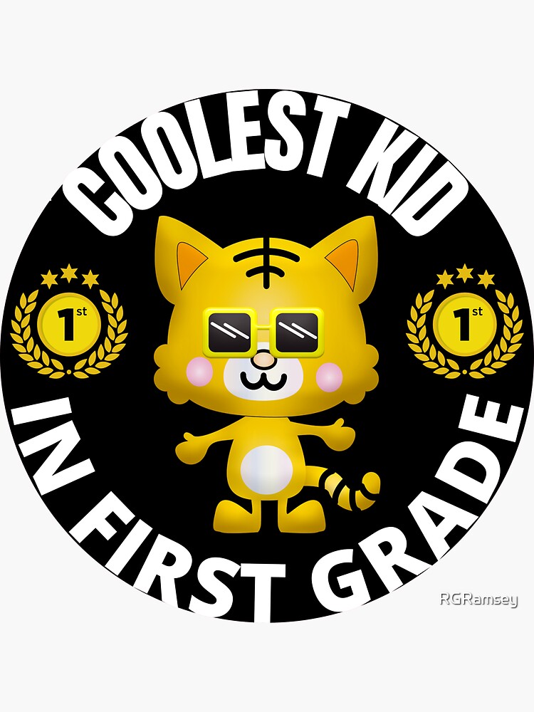 Thumbnail 3 of 3, Sticker, Coolest Kid In First Grade designed and sold by RGRamsey.