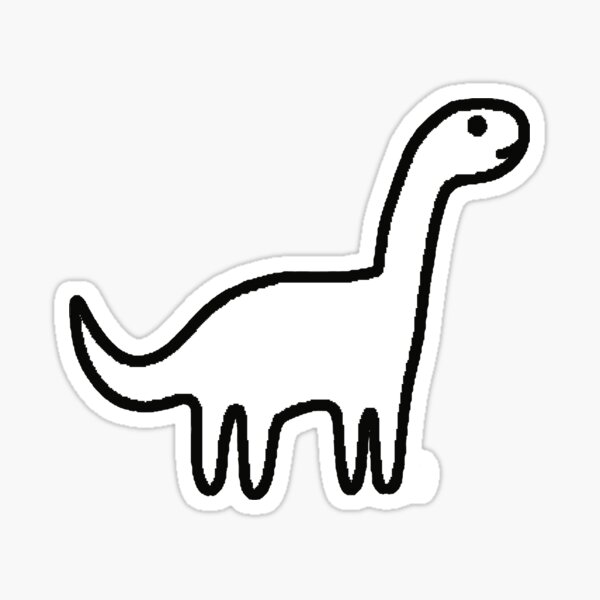 Dinosaur Stickers Printable  Black and White Dino Stickers