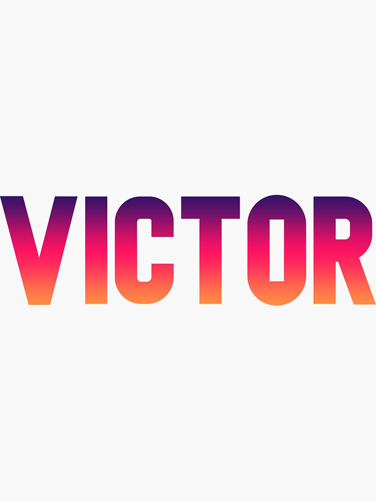 VICTOR Sticker for Sale by odosolomopo | Redbubble
