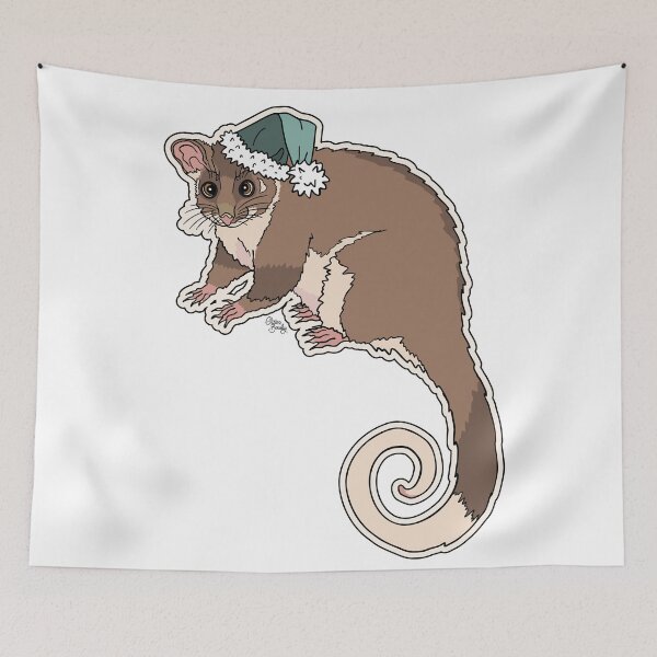 Item preview, Christmas Possum Green Hat designed and sold by Claire Bowley.