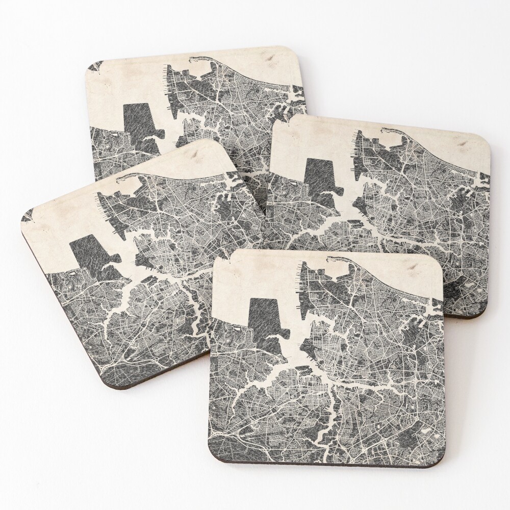 Item preview, Coasters (Set of 4) designed and sold by InkMaps.