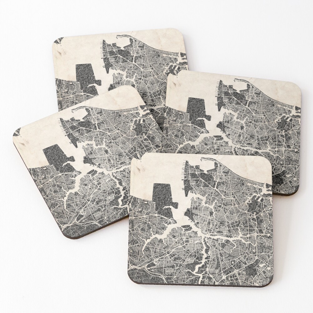 Item preview, Coasters (Set of 4) designed and sold by InkMaps.