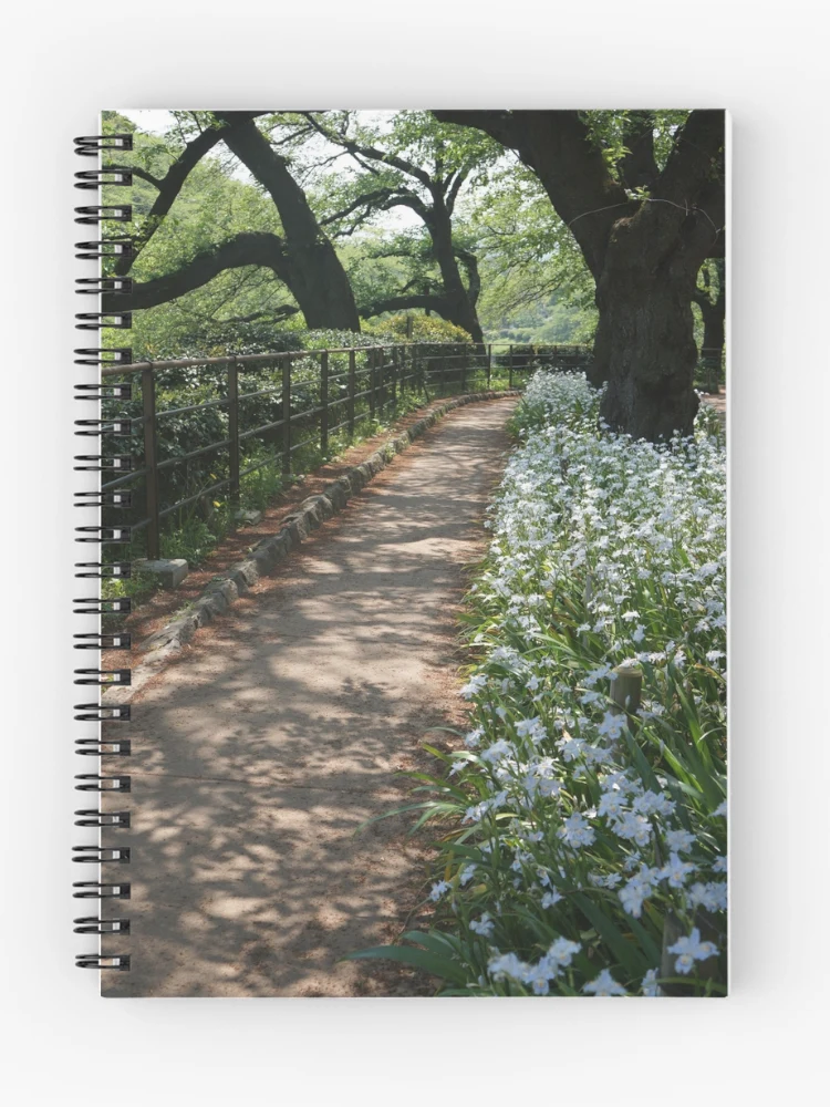 Thumbnail 1 of 3, Journal, cherry tree, iris ,path designed and sold by SelenePaintings .