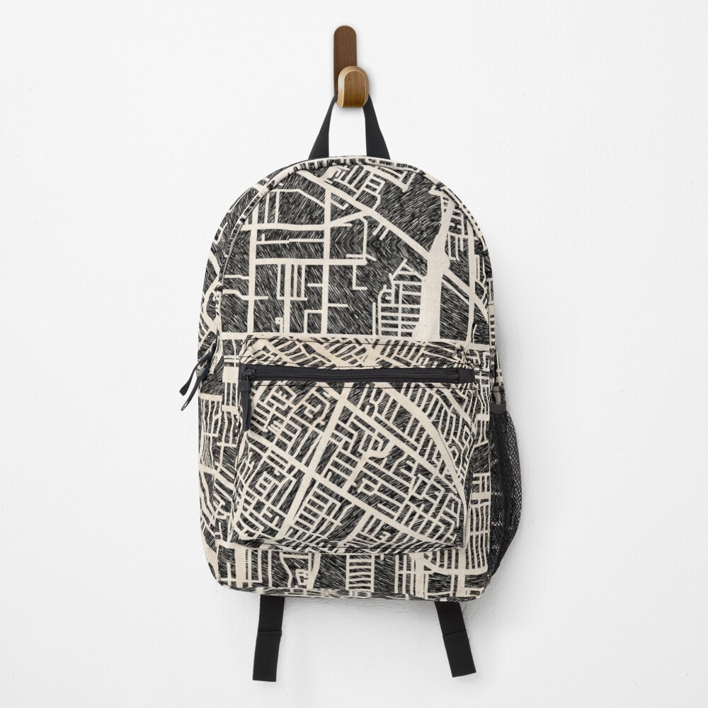 Vista previa del artículo con la obra «Mochila», diseñado y vendido por InkMaps.