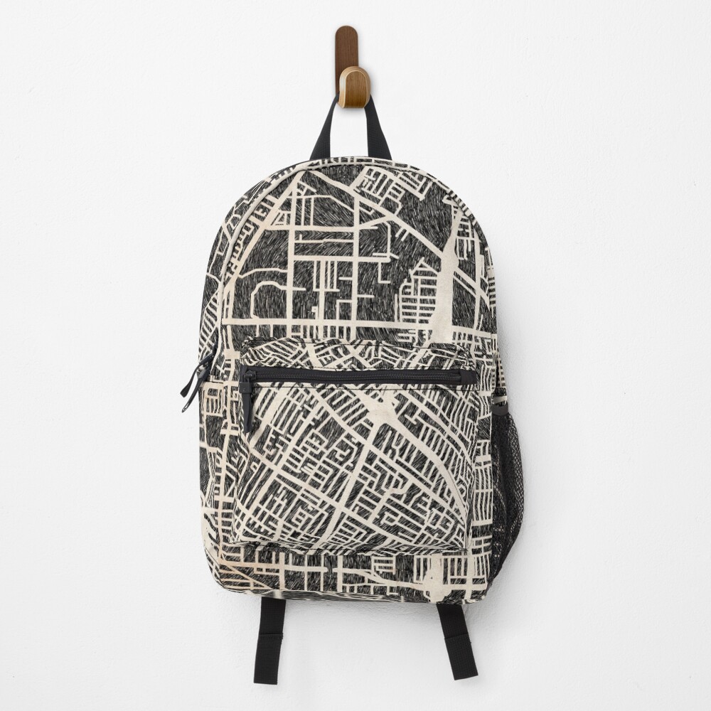 Vista previa del artículo con la obra «Mochila», diseñado y vendido por InkMaps.