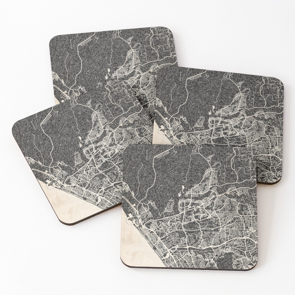 Aperçu de l'œuvre Dessous de verre (lot de 4) créée et vendue par InkMaps.