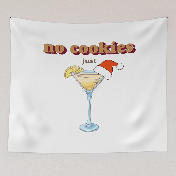 Item preview, No cookies just cocktails with Santa Hat designed and sold by heyitsIrish.