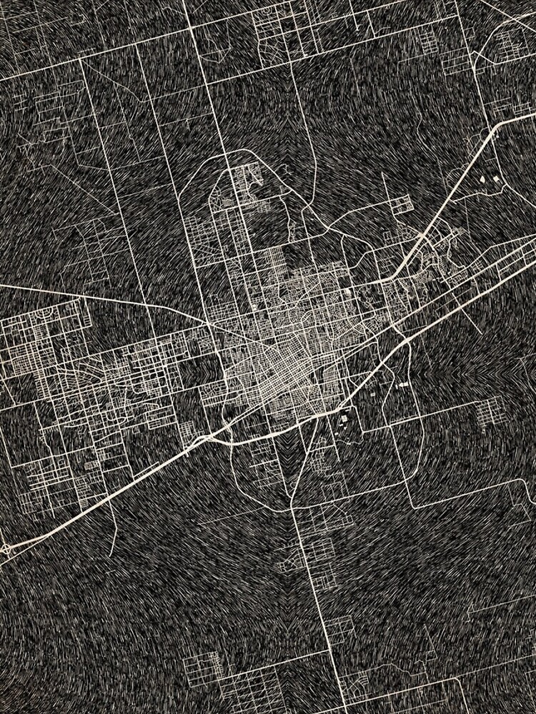 Imagen 4 de 4, Funda de iPhone con la obra Odessa map Texas Ink lines 2, diseñada y vendida por InkMaps.