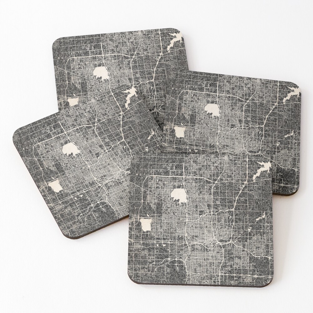 Aperçu de l'œuvre Dessous de verre (lot de 4) créée et vendue par InkMaps.
