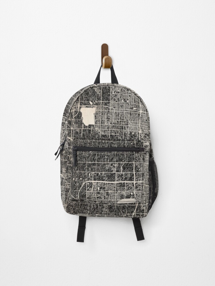 Thumbnail 1 von 3, Rucksack, Oklahoma City map Oklahoma Ink lines 2 designt und verkauft von InkMaps.