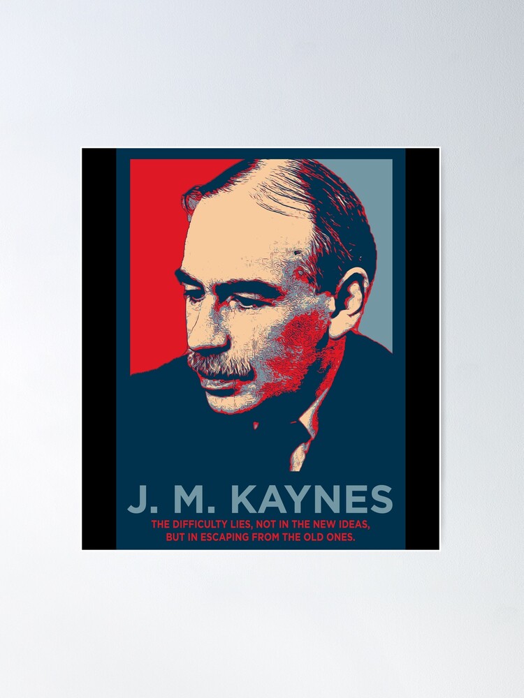 #2 de 10-Regalo de cartel John Maynard Keynes Art Print-los iconos de economía