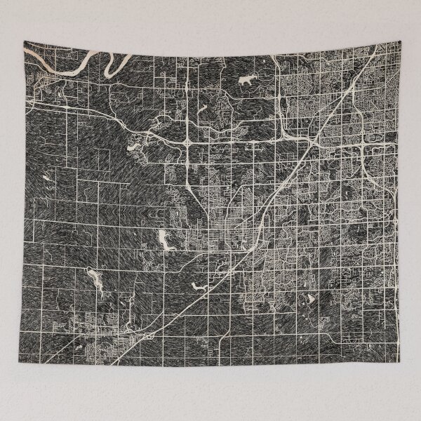 Item preview, Olathe map Kansas Ink lines designed and sold by InkMaps.