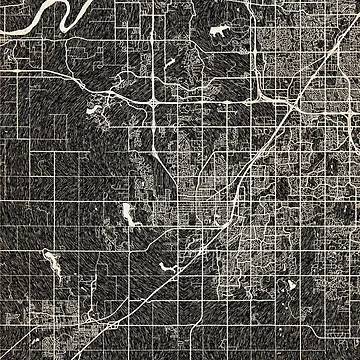 Vorschaubild zum Design Olathe map Kansas Ink lines 2 von InkMaps