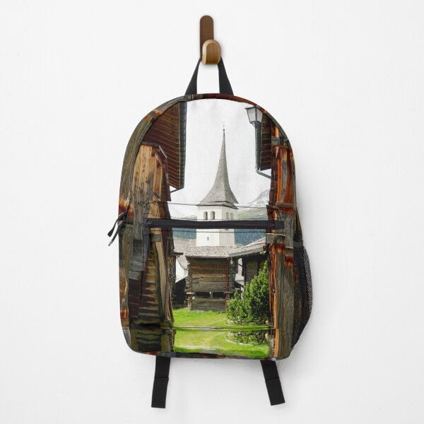 Item preview, village church Bellwald Switzerland designed and sold by nikawanders.
