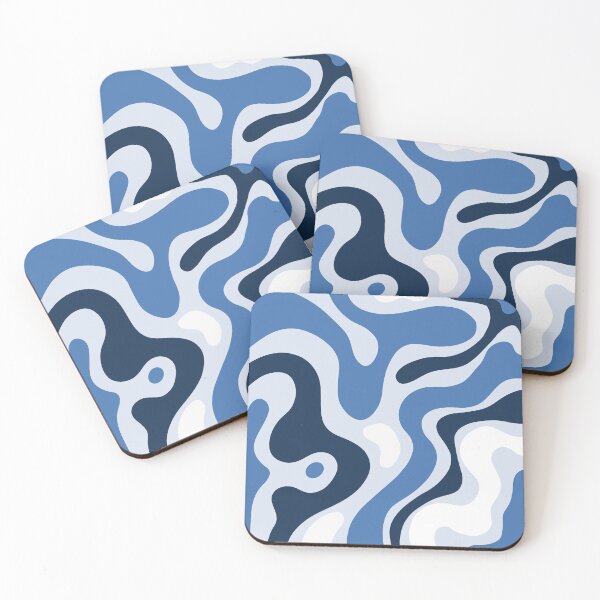 Item preview, Azul abstracto ondulado mínimo colorido designed and sold by cvwbcamp.