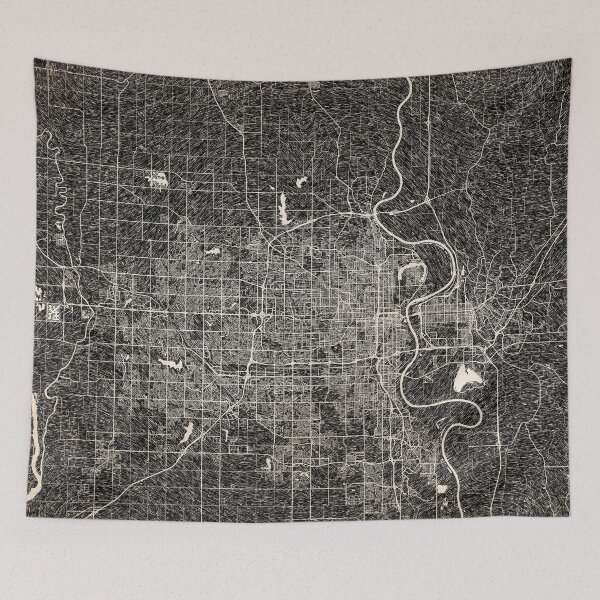 Item preview, Omaha map Nebraska Ink lines designed and sold by InkMaps.