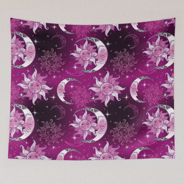Item preview, Puple Space celestial moon stars sun designed and sold by PlusAdore.