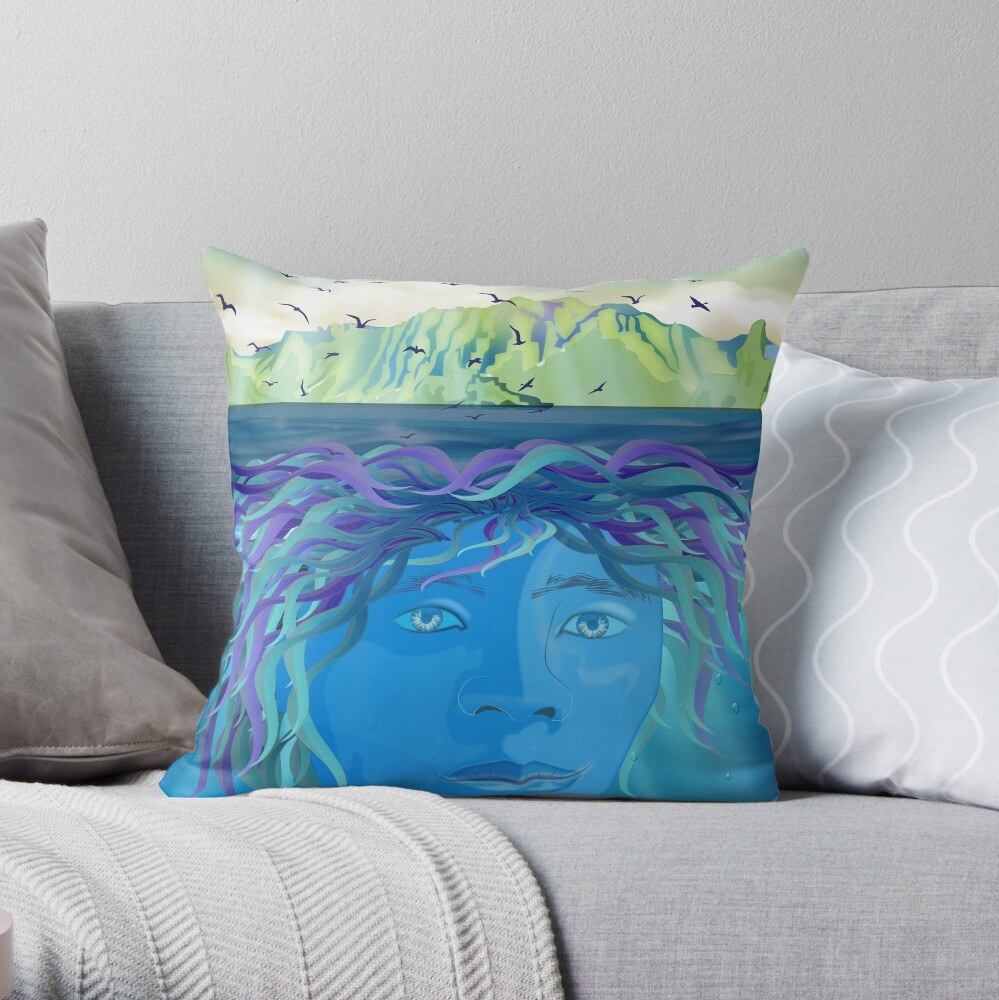 Item preview, Throw Pillow designed and sold by Mantra-tshirt.