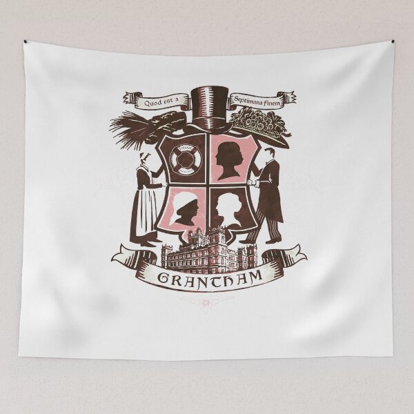 Item preview, Grantham coat of arms pink Downton Abbey Arts Decoratifs Astronomy In Your Home designed and sold by DowntonAbbeyArt.
