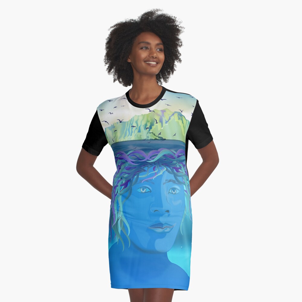 Item preview, Graphic T-Shirt Dress designed and sold by Mantra-tshirt.
