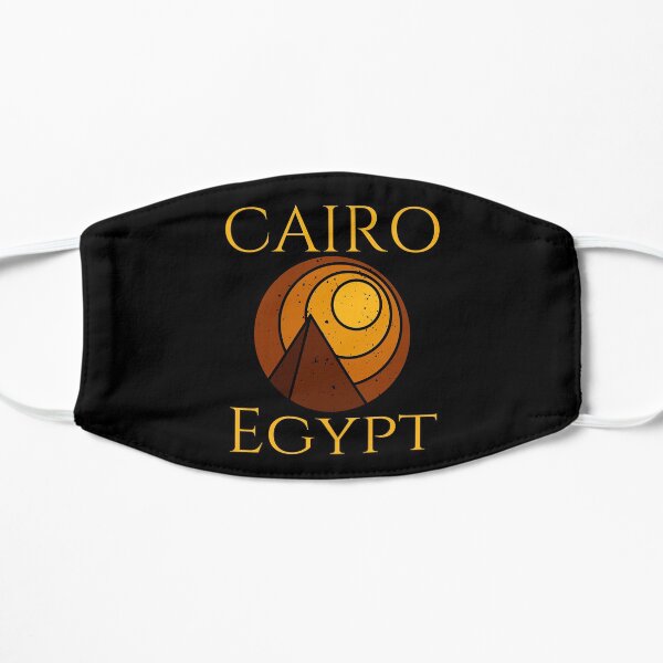 Cairo Egypt Pyramid In The Sun Flat Mask